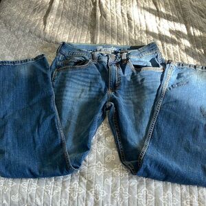 Wrangler Blue Slim Straight Jeans Classic Style